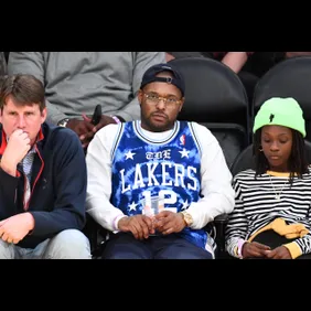 Celebrities At The Los Angeles Lakers Game