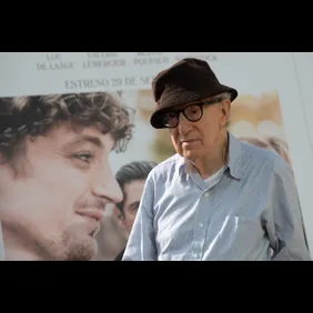 Woody Allen presents his movie, Coup de Chance in Barcelona