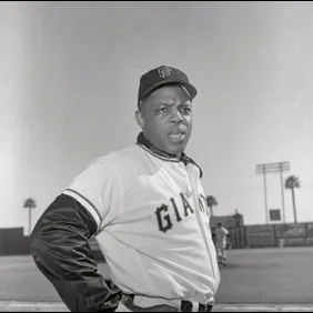 Profile of Willie Mays Standing with His Hands on Hips